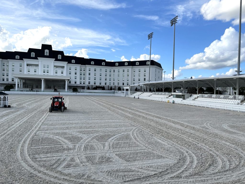 Right side of arena at World Equestrian Center in Ocala, Florida