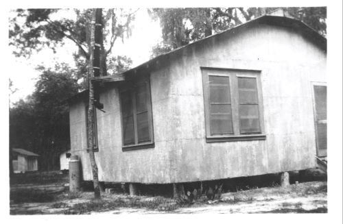 The Pecky Cypress Bungalow. It had 4 rooms, 2 porches, and bath. Includes 1 bedroom with large dressing room and big built-in closets. As a baby, I slept on the porch.