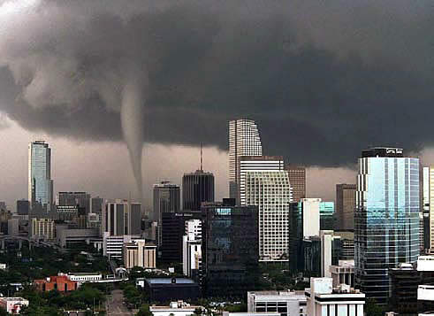 Tornado in Miami. 
You expect to see hurricanes here, not tornados.