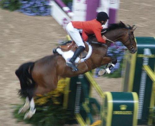 2007 FEI World Cup Show Jumping: Richard Spooner (USA) and Cristallo (1998 Holsteiner gelding by Caletto II)